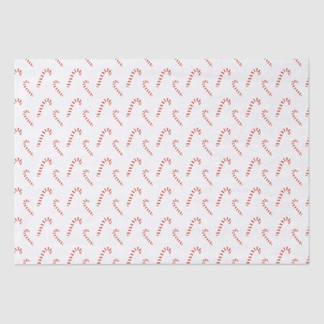 Papel De Seda Patrón de canes de candy (Anverso)