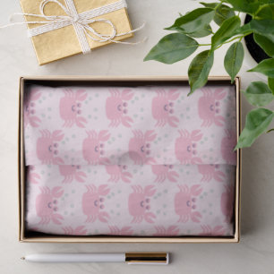 Papel De Seda Patrón de cangrejo rosa feliz