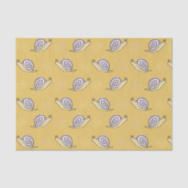Papel De Seda Patrón de caracoles y remolinos ilustrados