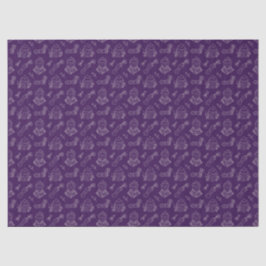 Papel De Seda Patrón de casco de caballero medieval púrpura