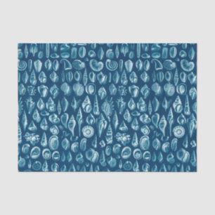 Papel De Seda Patrón de cascos azules y blancos