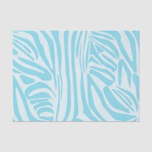 Papel De Seda Patrón de cebra azul