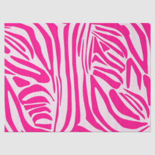 Papel De Seda Patrón de cebra rosa
