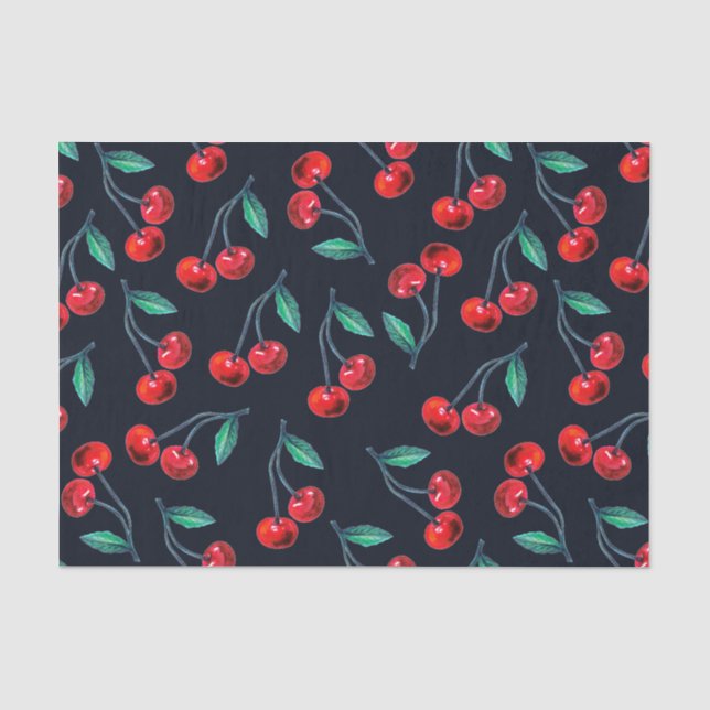 Papel De Seda Patrón de cerezo dulce (Anverso)