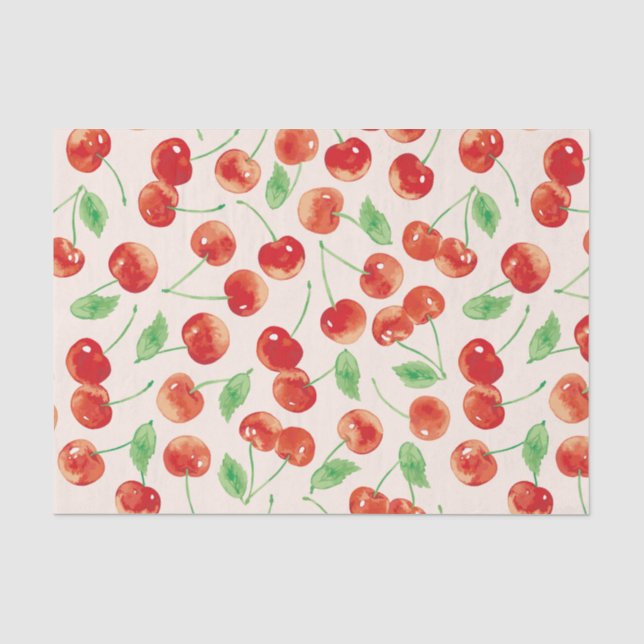 Papel De Seda Patrón de cerezo dulce (Anverso)