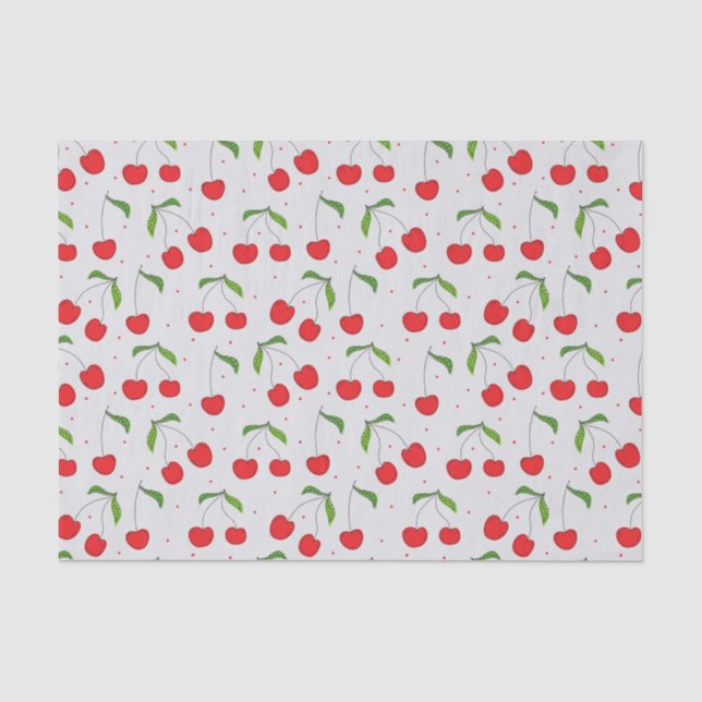 Papel De Seda Patrón de cerezo dulce (Anverso)