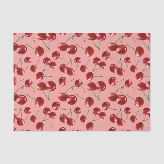 Papel De Seda Patrón de cerezo dulce (Anverso)
