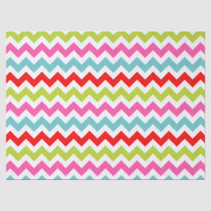 Papel De Seda Patrón de cheurón festivo - franjas de vacaciones 