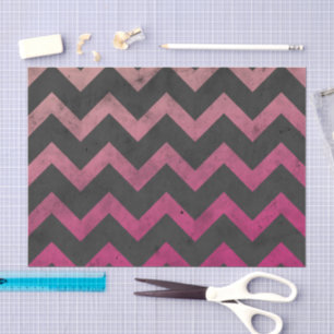 Papel De Seda Patrón de chevron magenta rosa rojo ombre gris osc