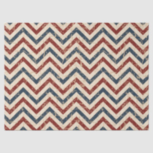 Papel De Seda Patrón de Chevron patriótico vintage