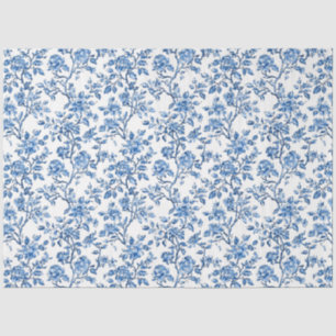 Papel De Seda Patrón de Chinoiserie Azul