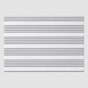 Papel De Seda Patrón de cinco rayas gris y blanco
