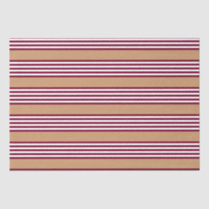 Papel De Seda Patrón de cinco rayas rojo burdeos