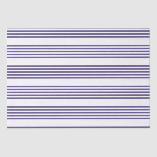 Papel De Seda Patrón de cinco rayas ultravioleta y blanca (Anverso)