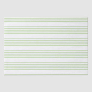 Papel De Seda Patrón de cinco rayas verde claro y blanco