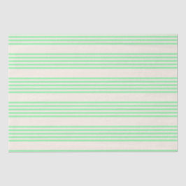 Papel De Seda Patrón de cinco rayas verde y beige