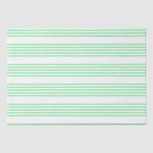 Papel De Seda Patrón de cinco rayas verdes y blancas