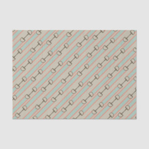 Papel De Seda Patrón de cinta de bits de caballo de coral y de m
