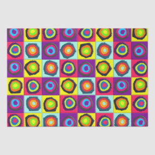 Papel De Seda Patrón de Círculos Coloridos