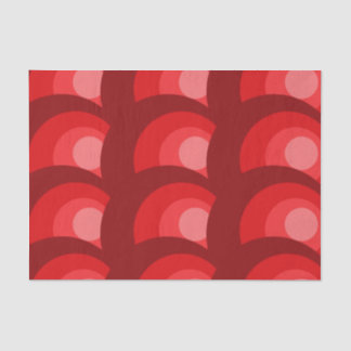 Papel De Seda Patrón de círculos rojos retro