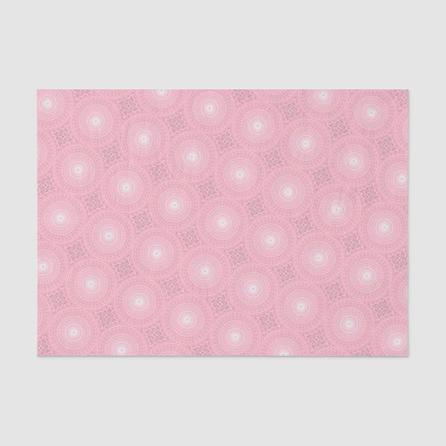 Papel De Seda Patrón de círculos rosados (Anverso)