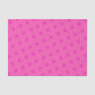 Papel De Seda Patrón de círculos rosados calientes