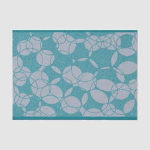 Papel De Seda Patrón de círculos turquesa abstractos