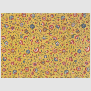Papel De Seda Patrón de claveles textiles y otras flores