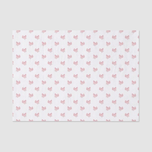 Papel De Seda Patrón de Cochecito de Bebé Rosa Lindo (Anverso)