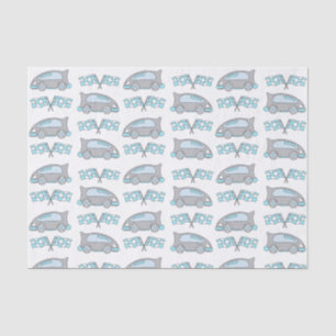 Papel De Seda Patrón de coches de Carreras y banderas para niños