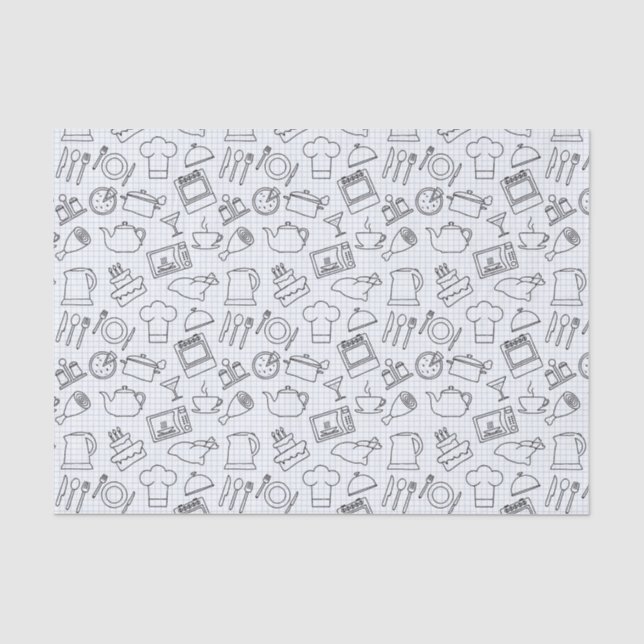 Papel De Seda Patrón de cocina 4 (Anverso)