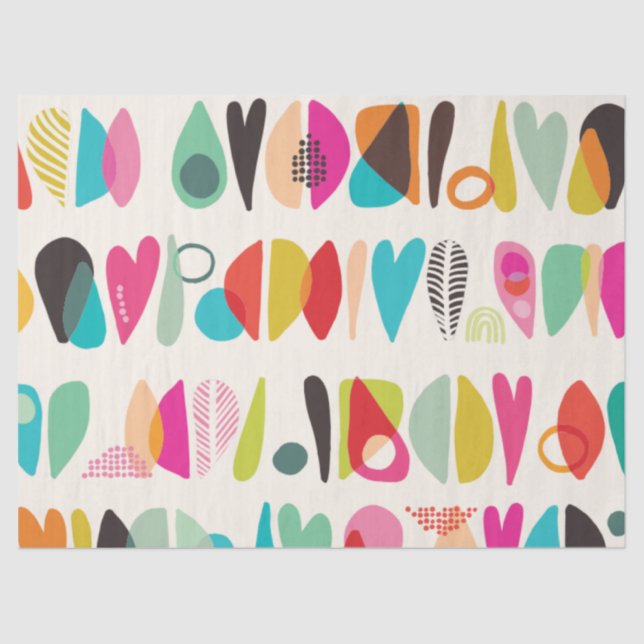 Papel De Seda Patrón de color brillante (Anverso)