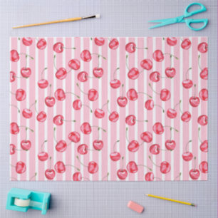 Papel De Seda Patrón de color de agua de cereza