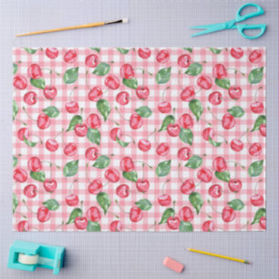 Papel De Seda Patrón de color de agua de cereza