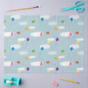 Papel De Seda Patrón de cometas voladoras multicolores lindos pa