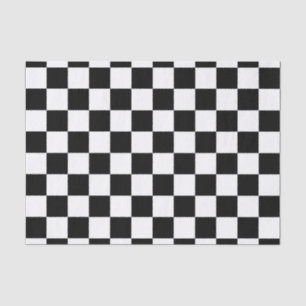 Papel De Seda Patrón de comprobación de blanco negro