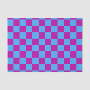 Papel De Seda Patrón de comprobación de color azul púrpura