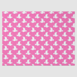 Papel De Seda Patrón de conciencia del cáncer de mama de pájaro 