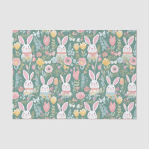 Papel De Seda Patrón de conejito de Pascua