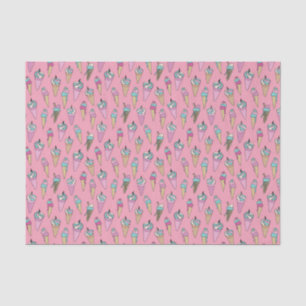 Papel De Seda patrón de cono de helado