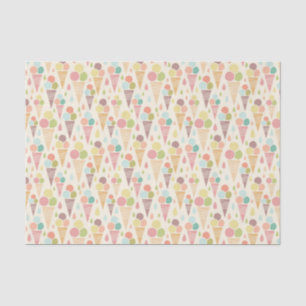 Papel De Seda Patrón de conos de helados