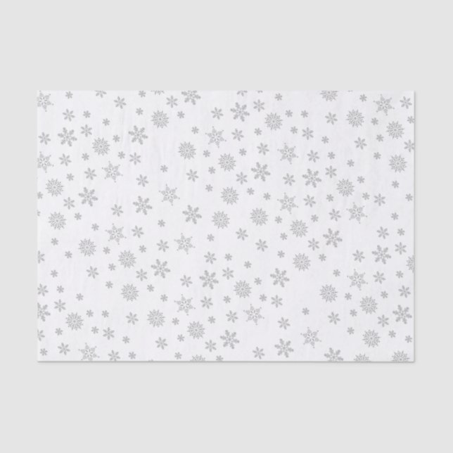 Papel De Seda Patrón de copo de nieve (Anverso)