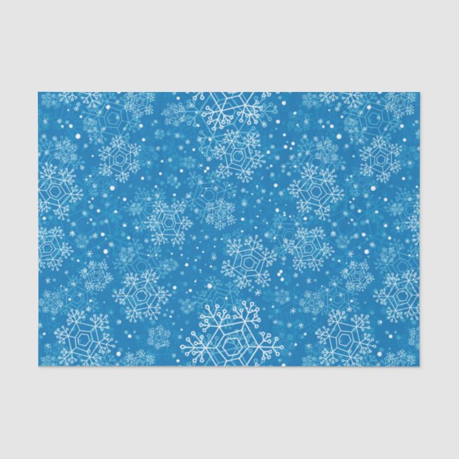 Papel De Seda Patrón de copo de nieve (Anverso)