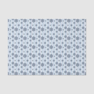 Papel De Seda Patrón de copo de nieve azul elegante