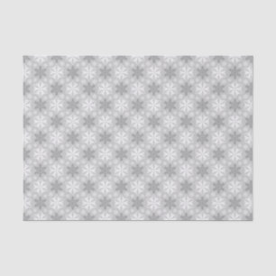 Papel De Seda Patrón de copo de nieve blanco brillante y gris in