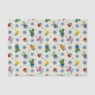 Papel De Seda Patrón de copo de nieve de Navidad de Sesame Stree
