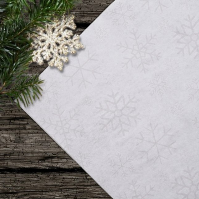 Papel De Seda Patrón de copo de nieve de Navidad invernal (Subido por el creador)