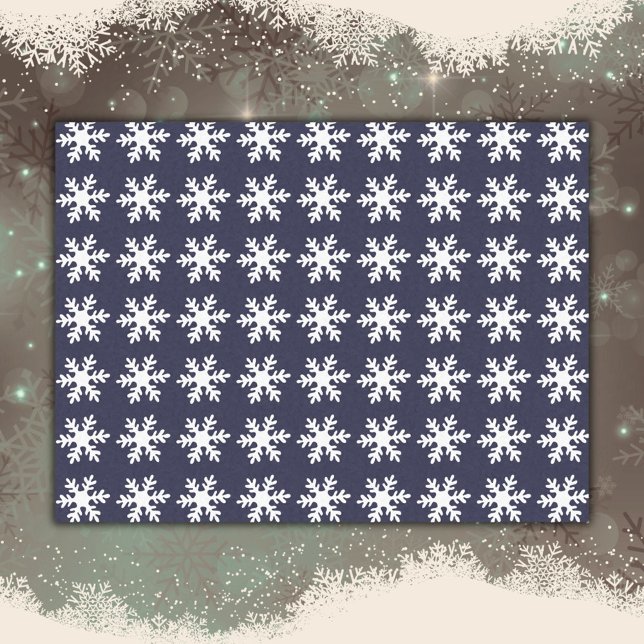 Papel De Seda Patrón de copo de nieve Marina azul (Subido por el creador)