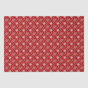 Papel De Seda Patrón de copo de nieve rojo blanco vacaciones Nav
