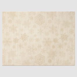 Papel De Seda Patrón de copo de nieve rústico marrón de invierno